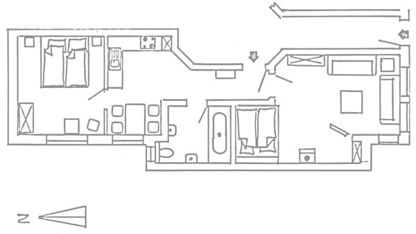 Grundriss Wohnung 2